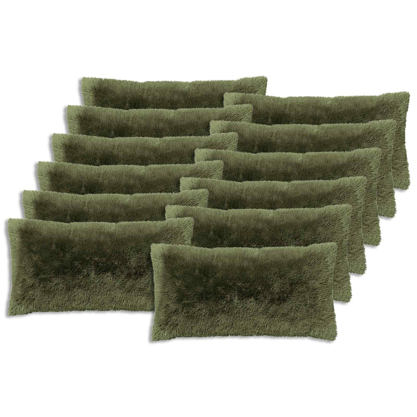 Cushion with Pillow HEERLEN 12 pcs Green PV Fleece