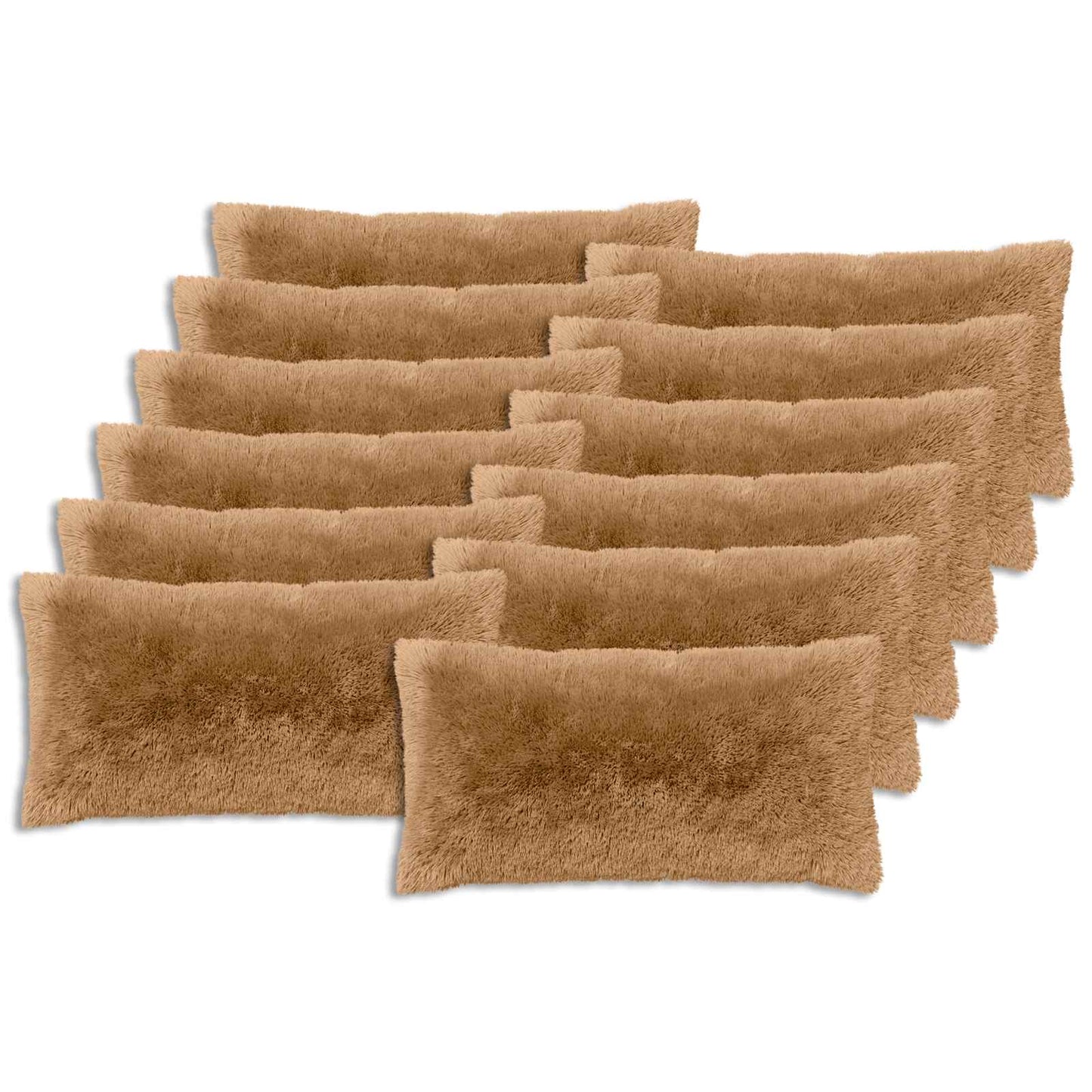 Cushion with Pillow HEERLEN 12 pcs Taupe PV Fleece
