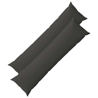 Cushion with Pillow HEERLEN 2 pcs Dark Grey Fabric