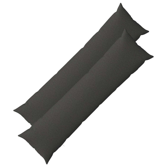 Cushion with Pillow HEERLEN 2 pcs Dark Grey Fabric