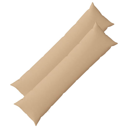 Cushion with Pillow HEERLEN 2 pcs Cream Fabric
