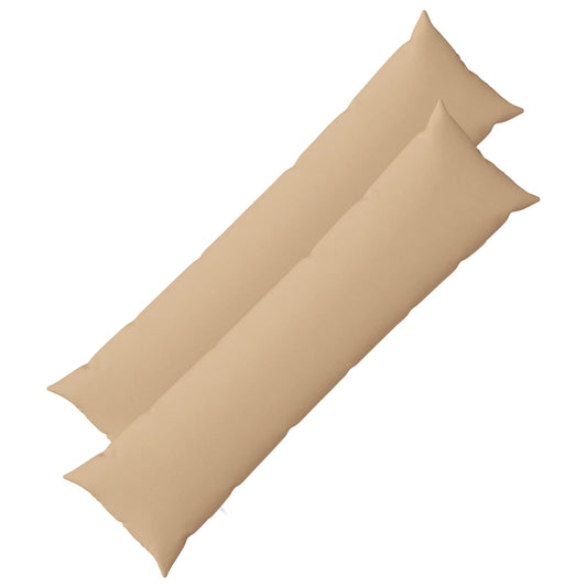 Cushion with Pillow HEERLEN 2 pcs Cream Fabric