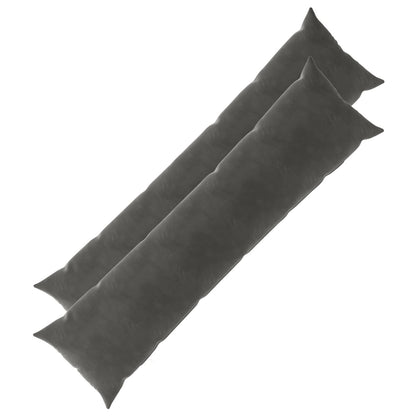 Cushion with Pillow HEERLEN 2 pcs Dark Grey Velvet