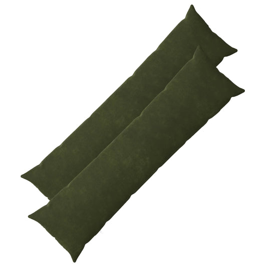 Cushion with Pillow HEERLEN 2 pcs Green Microfiber Fleece