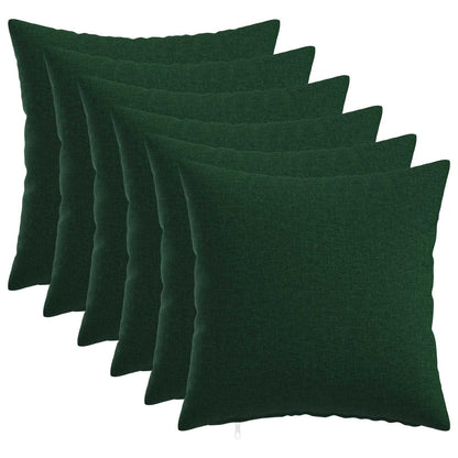 Cushion with Pillow HEERLEN 6 pcs Dark Green Fabric