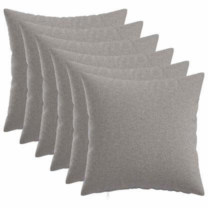 Cushion with Pillow HEERLEN 6 pcs Cloud Grey Fabric