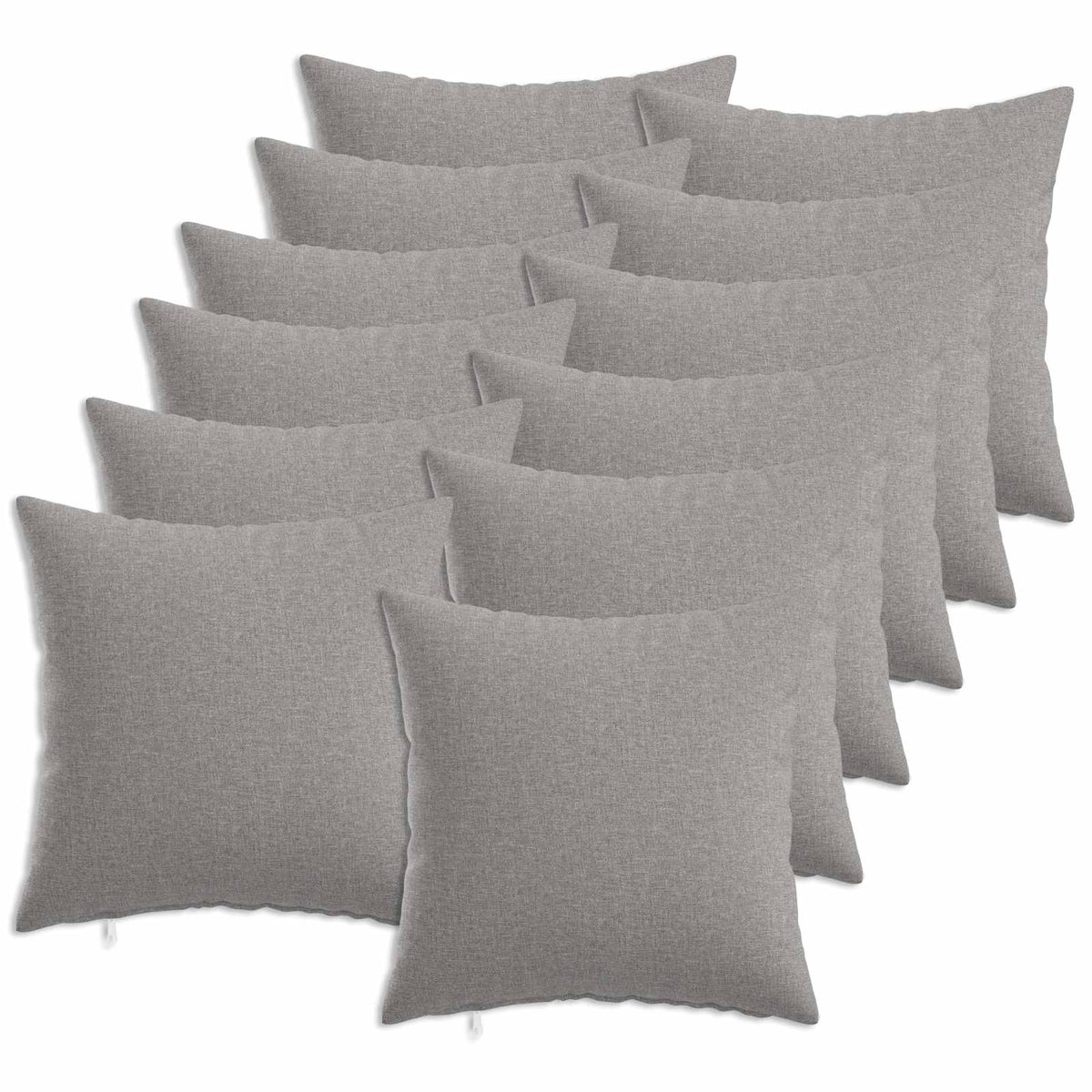 Cushion with Pillow HEERLEN 12 pcs Cloud Grey Fabric