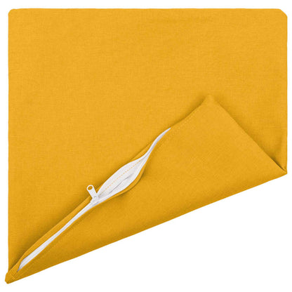 Cushion with Pillow HEERLEN 6 pcs Light Yellow Fabric