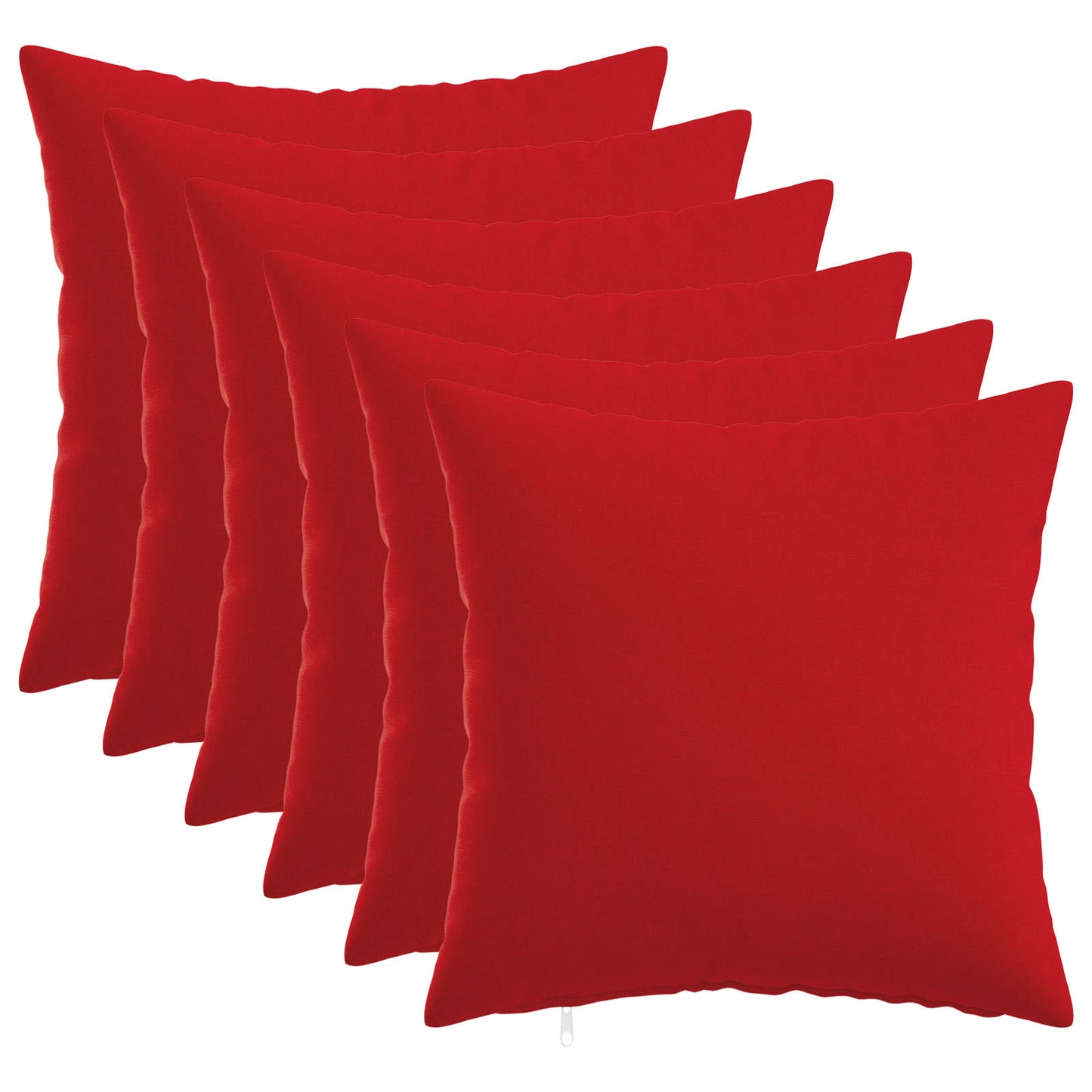 Cushion with Pillow HEERLEN 6 pcs Red Fabric