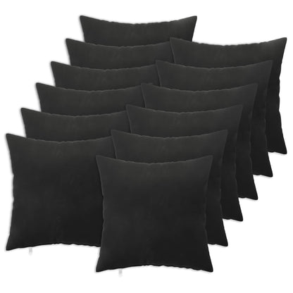 Cushion with Pillow HEERLEN 12 pcs Black Velvet