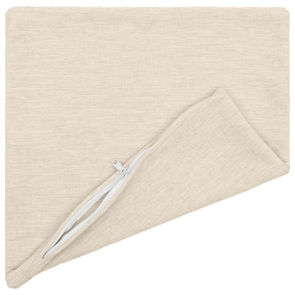Throw Pillow 12 pcs HEERLEN Cream 45 x 45 cm Chenille Fabric