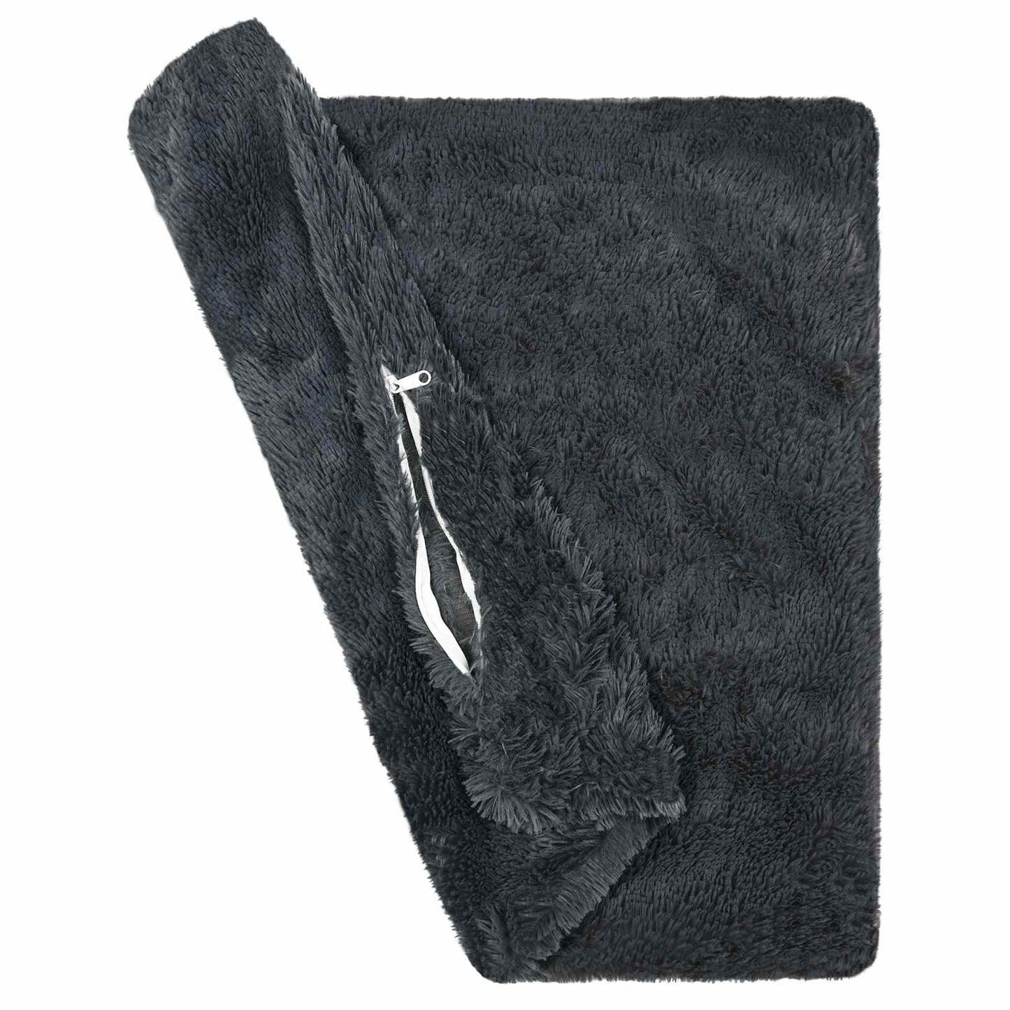 Cushion with Pillow HEERLEN 12 pcs Anthracite PV Fleece