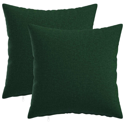Cushion with Pillow HEERLEN 2 pcs Dark Green Fabric