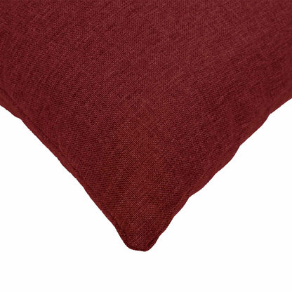 Cushion with Pillow HEERLEN 2 pcs Wine Red Fabric
