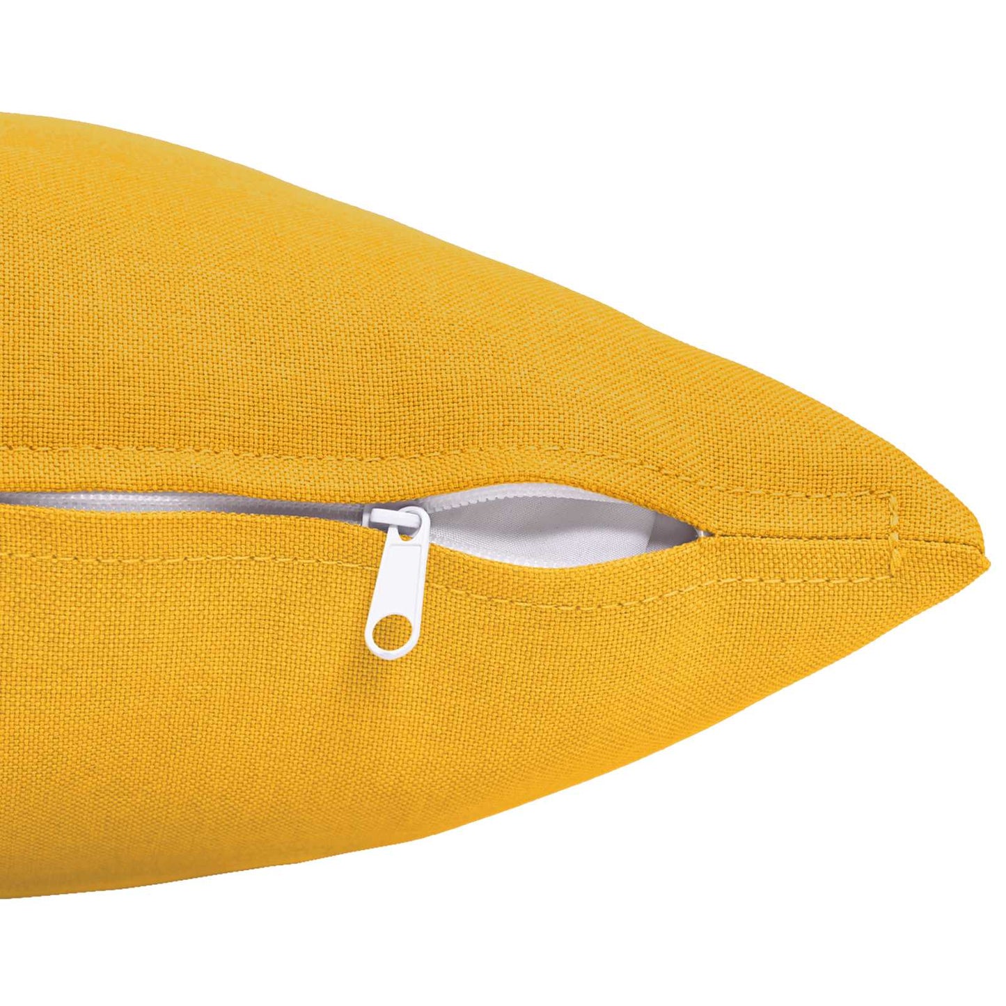 Cushion with Pillow HEERLEN 12 pcs Light Yellow Fabric