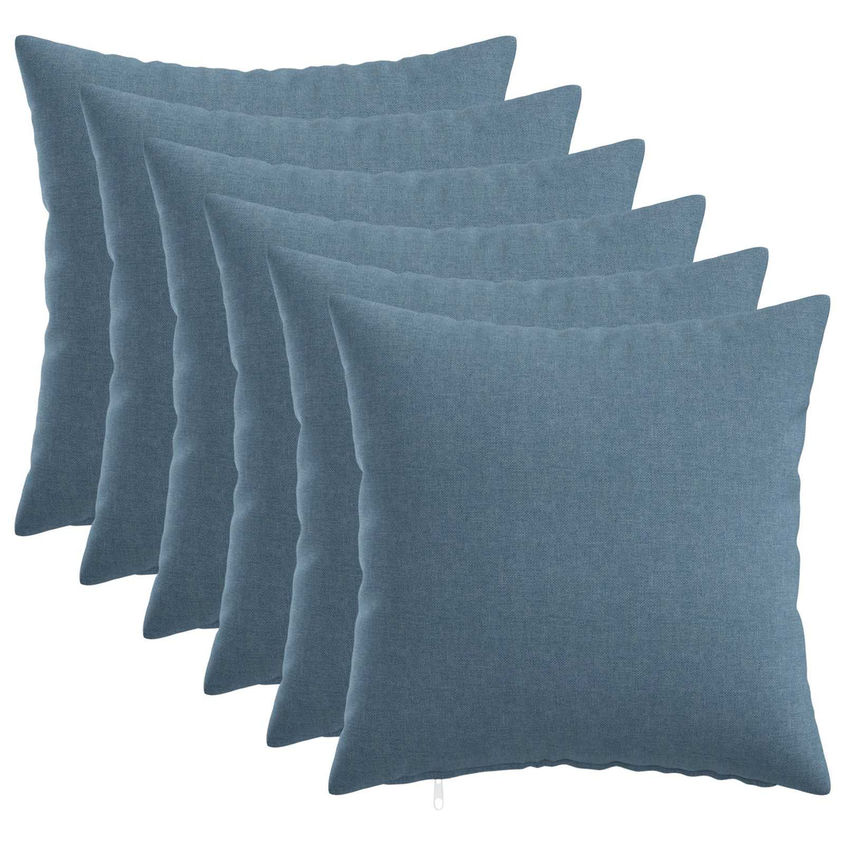 Cushion with Pillow HEERLEN 6 pcs Jeans Blue Fabric