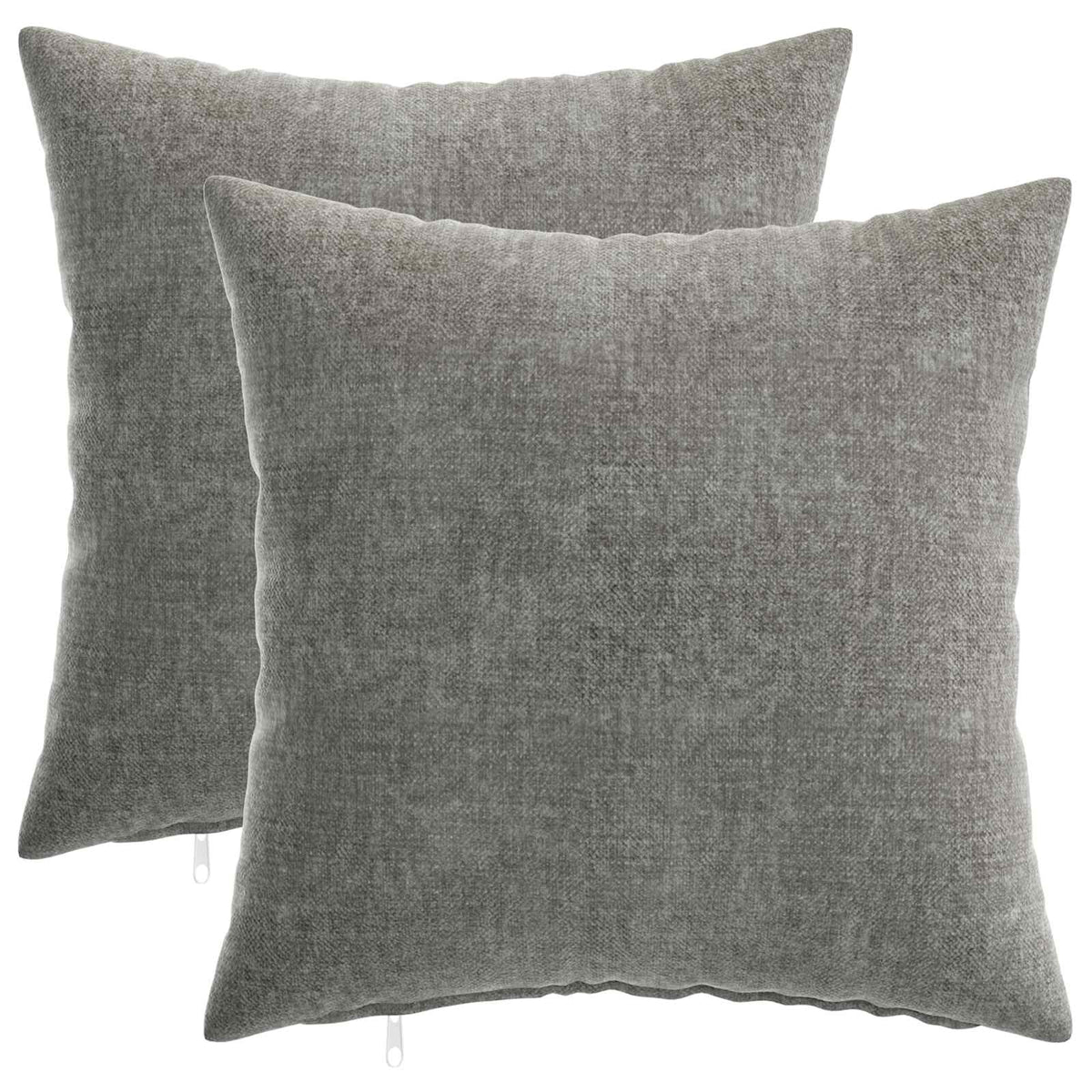 Throw Pillow 2 pcs HEERLEN Dark Grey 50 x 50 cm Chenille Fabric