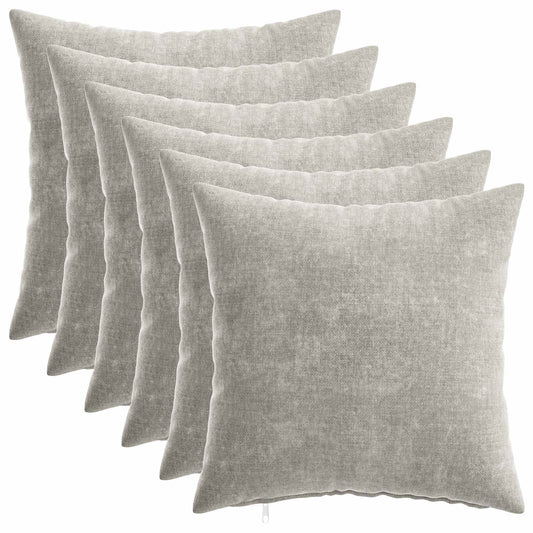 Throw Pillow 6 pcs HEERLEN Light Grey 50 x 50 cm