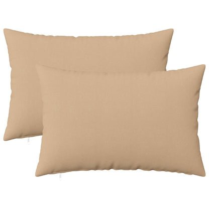Cushion with Pillow HEERLEN 2 pcs Cream Fabric