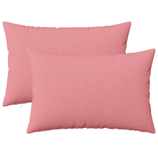 Cushion with Pillow HEERLEN 2 pcs Pink Fabric