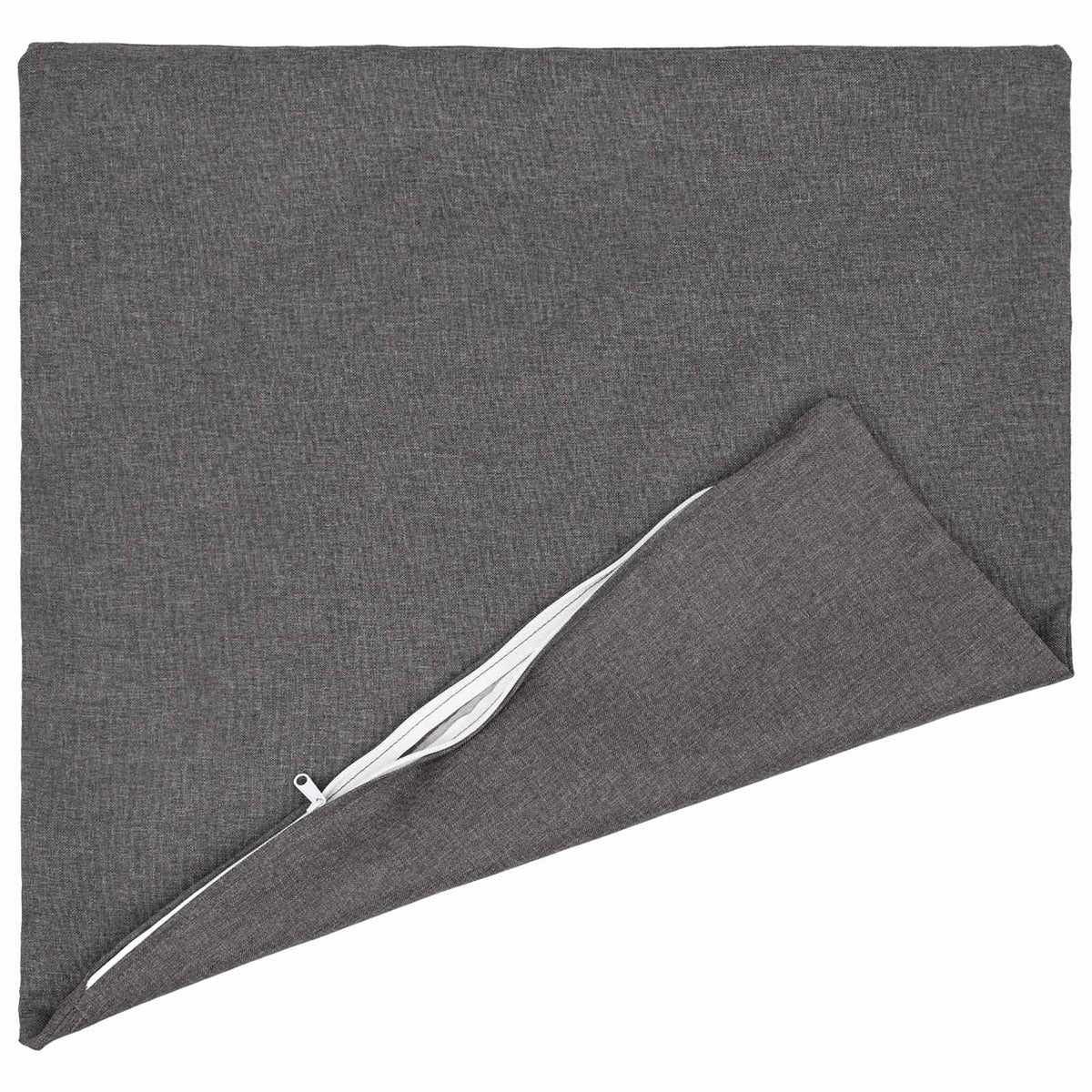 Cushion with Pillow HEERLEN 2 pcs Light Grey Fabric