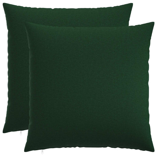 Cushion with Pillow HEERLEN 2 pcs Dark Green Fabric