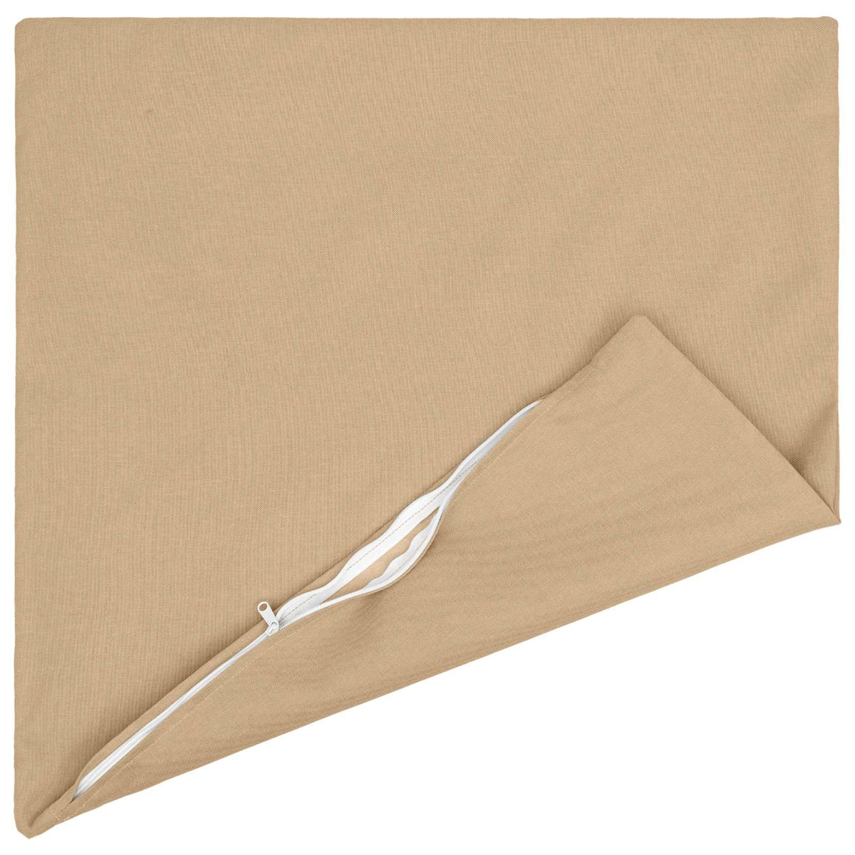 Cushion with Pillow HEERLEN 2 pcs Cream Fabric
