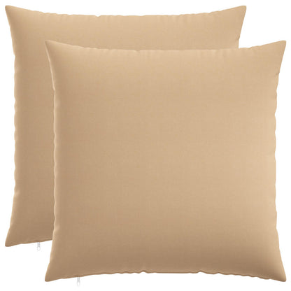 Cushion with Pillow HEERLEN 2 pcs Cream Fabric