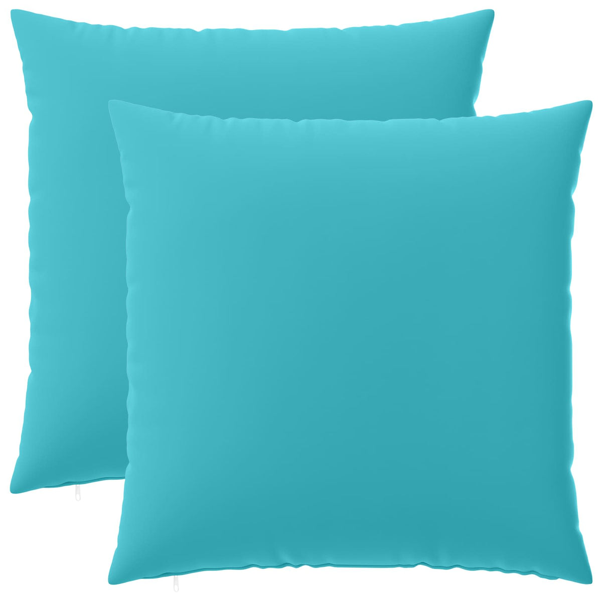 Cushion with Pillow HEERLEN 2 pcs Turquoise Polyester