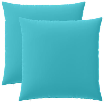 Cushion with Pillow HEERLEN 2 pcs Turquoise Polyester