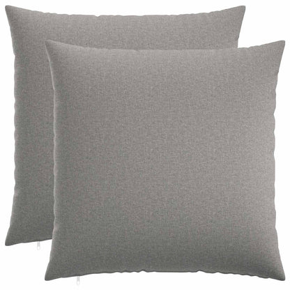 Cushion with Pillow HEERLEN 2 pcs Cloud Grey Fabric