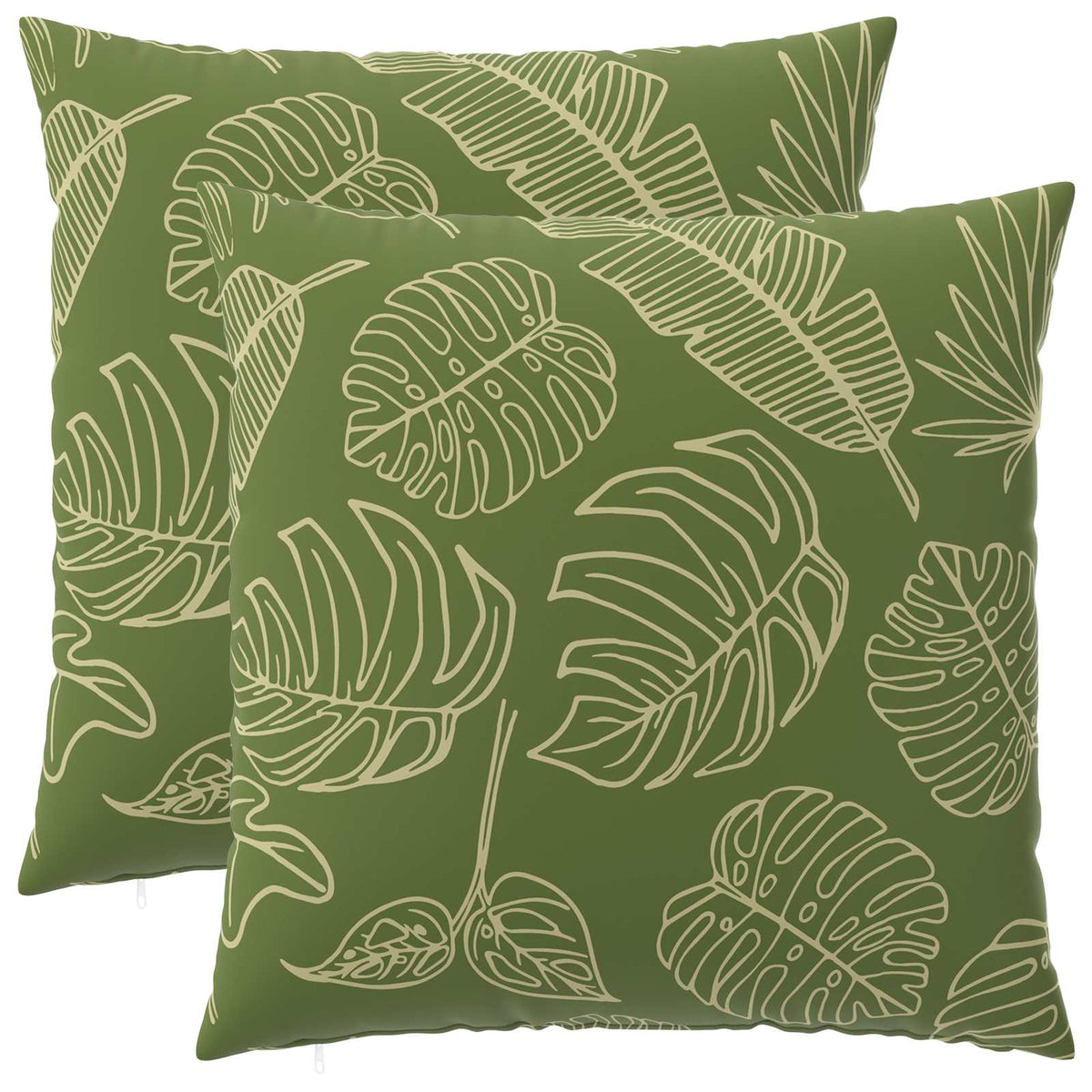 Throw Pillow 2 pcs HEERLEN Leaf Design 70 x 70 cm Polyester