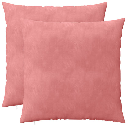 Cushion with Pillow HEERLEN 2 pcs Pink Velvet