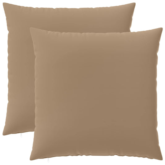 Throw Pillow 2 pcs HEERLEN Taupe 80 x 80 cm Polyester