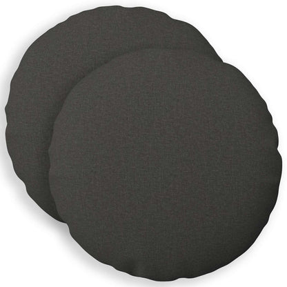 Cushion with Pillow HEERLEN 2 pcs Dark Grey Fabric