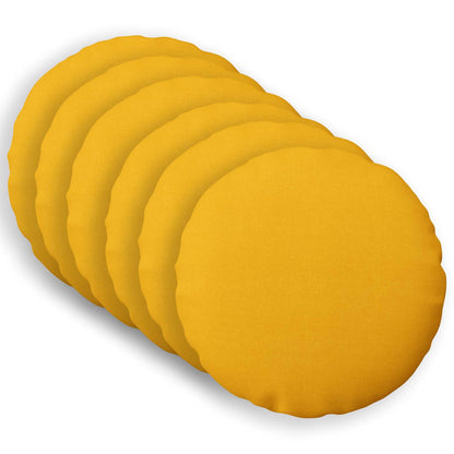 Cushion with Pillow HEERLEN 6 pcs Light Yellow Fabric