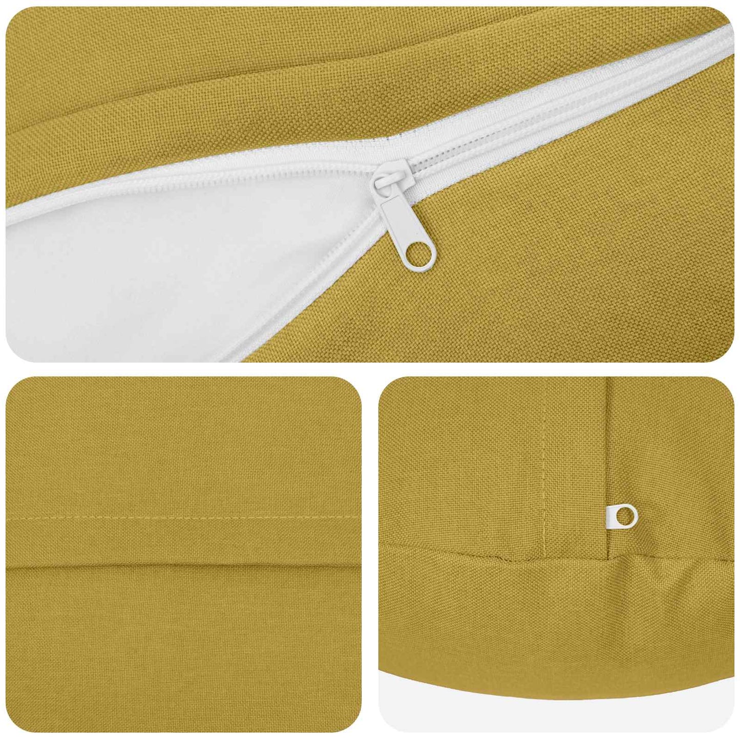 Cushion with Pillow HEERLEN 6 pcs Light Green Fabric