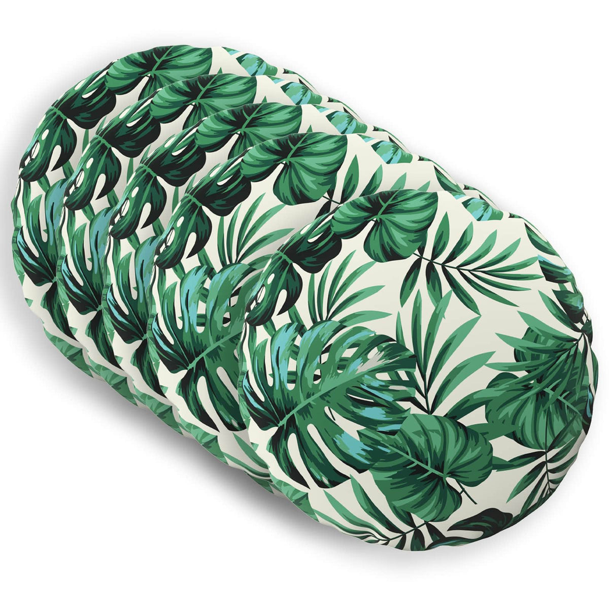 Cushion with Pillow HEERLEN 6 pcs Leaf Pattern Polyester