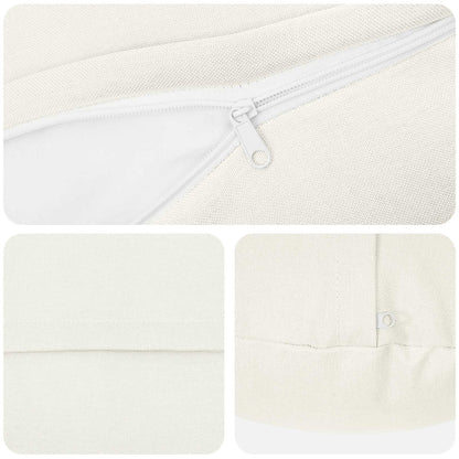Cushion with Pillow HEERLEN 2 pcs White Fabric