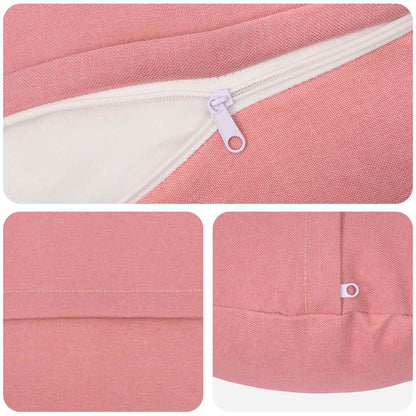 Cushion with Pillow HEERLEN 2 pcs Pink Fabric