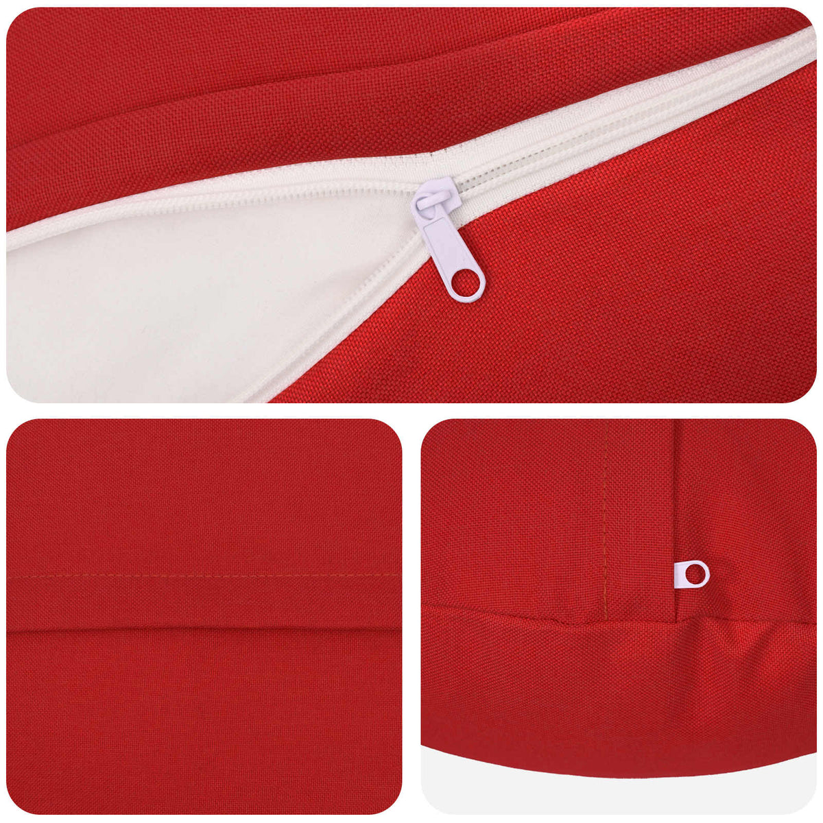 Cushion with Pillow HEERLEN 2 pcs Red Fabric