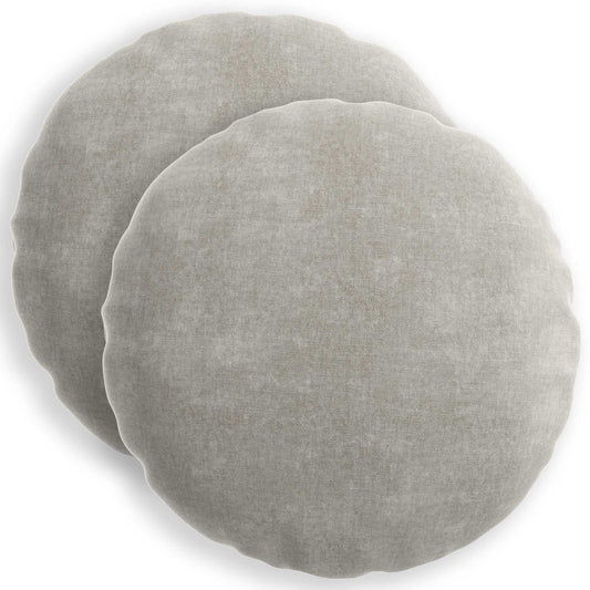 Throw Pillow 2 pcs HEERLEN Light Grey Dia. 50 cm