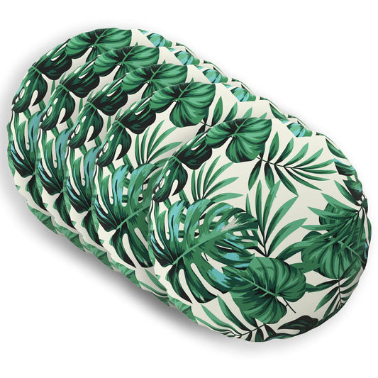 Throw Pillow 6 pcs HEERLEN Leaf Pattern Dia. 50 cm Polyester