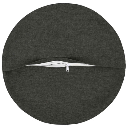 Cushion with Pillow HEERLEN 2 pcs Dark Grey Fabric