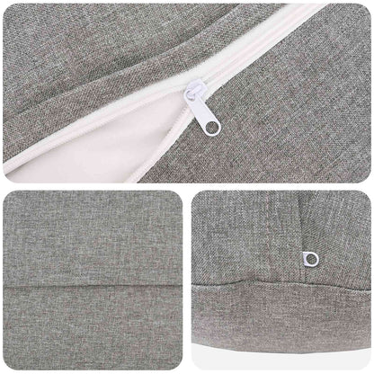 Cushion with Pillow HEERLEN 6 pcs Cloud Grey Fabric
