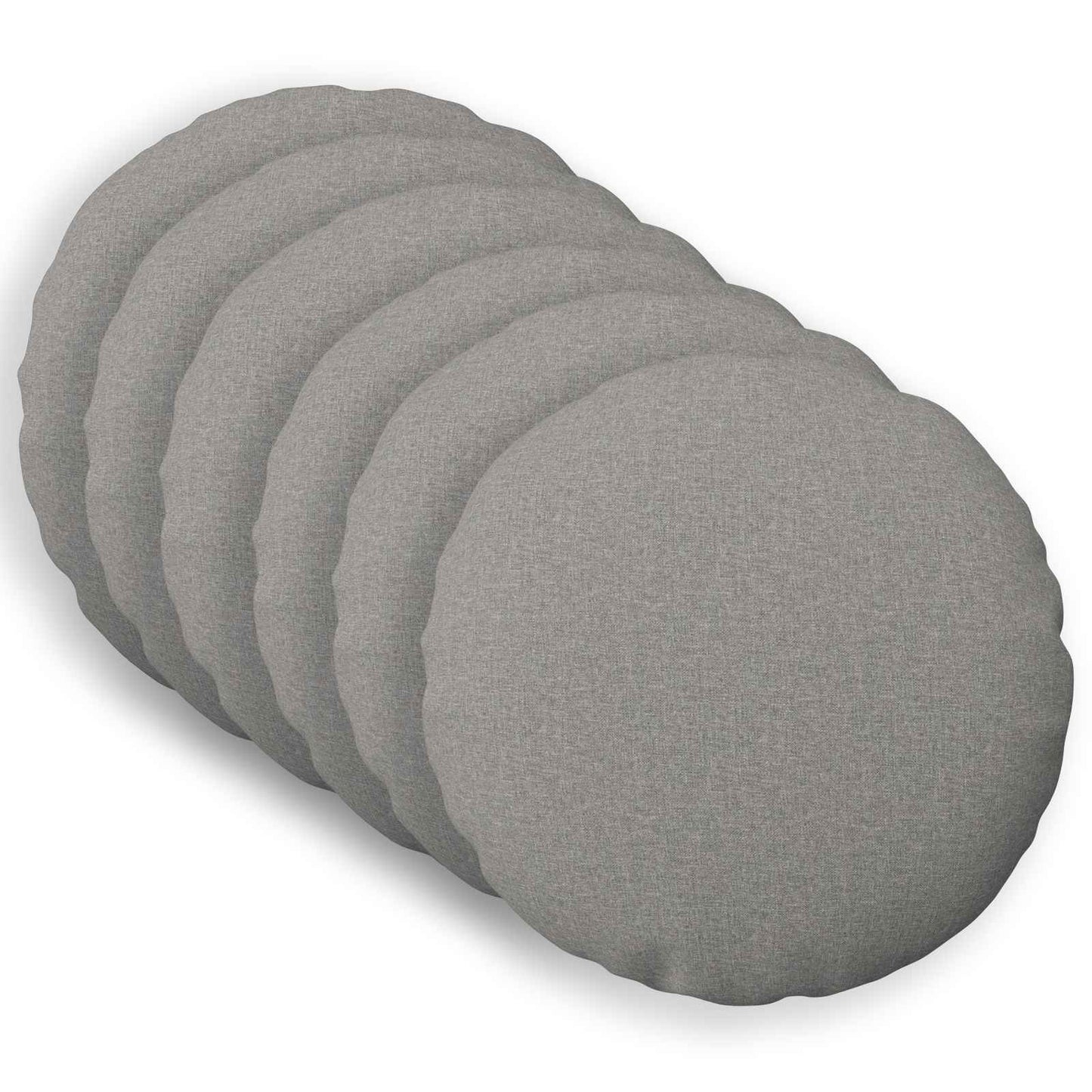 Cushion with Pillow HEERLEN 6 pcs Cloud Grey Fabric
