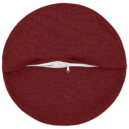 Cushion with Pillow HEERLEN 6 pcs Wine Red Fabric