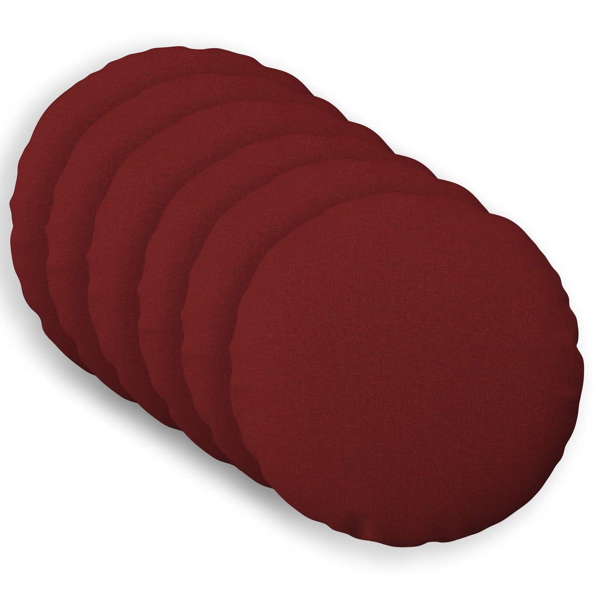 Cushion with Pillow HEERLEN 6 pcs Wine Red Fabric