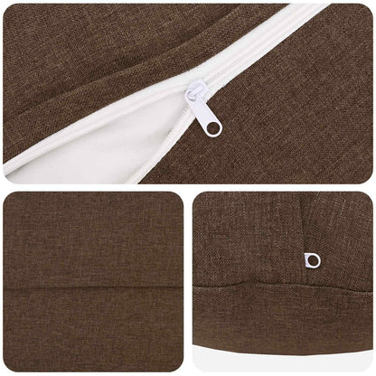 Cushion with Pillow HEERLEN 2 pcs Brown Fabric