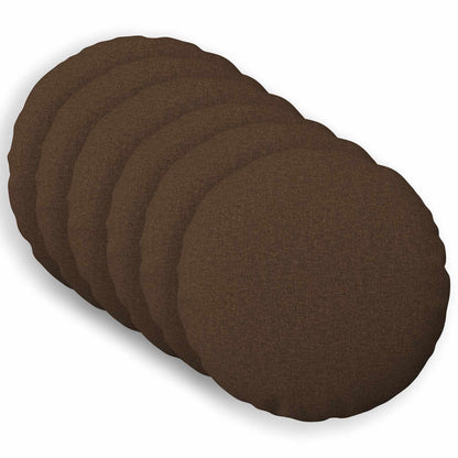 Cushion with Pillow HEERLEN 6 pcs Brown Fabric